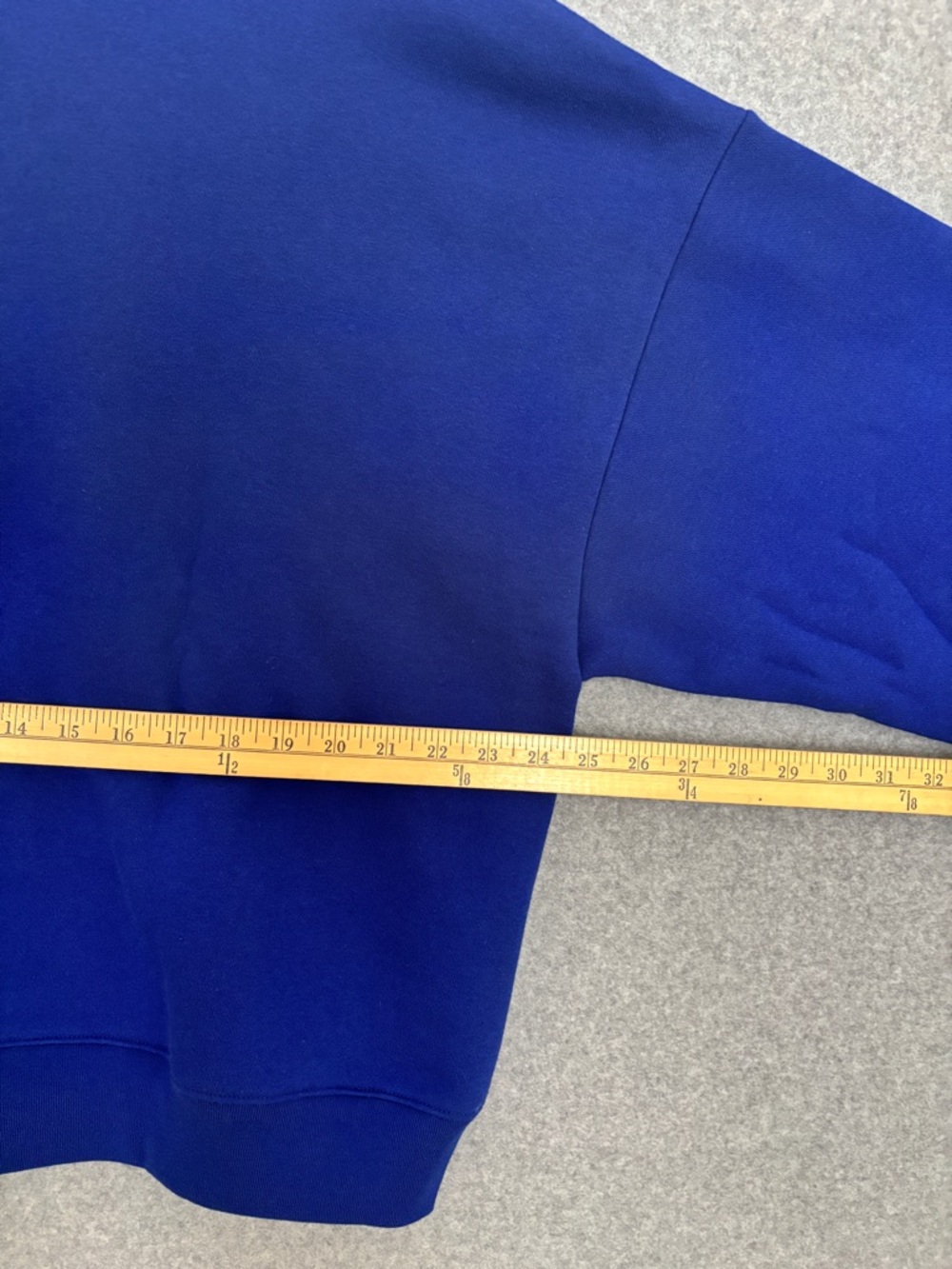 J. Crew NWT Fleece V-neck Woman sweatshirt Bright Indigo XL - Picture 6 of 12